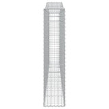 Arched Gabion Baskets 2 pcs 400x30x140/160 cm Galvanised Iron 3145852