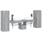 Bathroom Furniture Set 5 pcs Grey Sonoma 33 x 34.5 x 100 cm 3405979