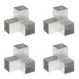Post Connectors 4 pcs Y Shape Galvanised Metal 101x101 mm 145482