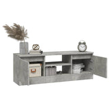ZNTS TV Cabinet with Door Concrete Grey 102x30x36 cm 823354