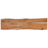 Table Top 140x40x2.5 cm Rectangular Solid Wood Acacia Live Edge 370615