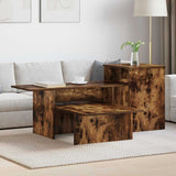 Console Table Smoked Oak 91.5 x 35 x 38.5 cm Engineered Wood 891164