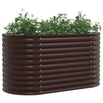 Garden Raised Bed Brown 160 x 80 x 81 cm Steel 42008135