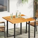 Table Top 90x90x2.2 cm Square Solid Wood Acacia 4004257