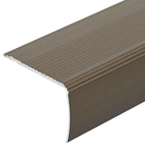 Stair Nosings 30 pcs Brown 67 x 3 x 2 cm Aluminium 4013476