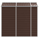 Garden Shed Brown 191x215x198 cm Galvanised Steel 3188265