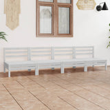 4 Piece Garden Lounge Set White Solid Pinewood 3082483