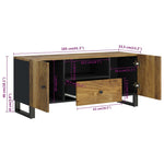 TV Cabinet 105x33.5x46 cm Solid Wood Mango&Engineered Wood 351961