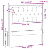 Headboard Other Brown and dark grey 75 cm Solid pine wood 879040