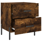 Bedside Cabinet Smoked Oak 40x35x47.5 cm Engineered Wood 827334