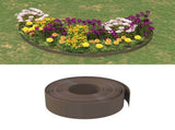 Garden Edging 25 m 15 cm PE Brown 42036850