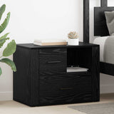 Bedside Cabinet Black Oak 35 x 60 x 50 cm Engineered Wood 881089