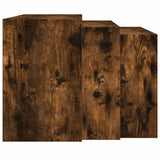 Nesting Tables 3 pcs Smoked Oak Engineered Wood 858537