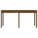 Garden Table Honey Brown 159.5x82.5x76 cm Solid Wood Pine 823979