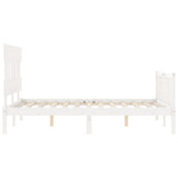 Bed Frame without Mattress White 120x200 cm Solid Wood Pine 3193332