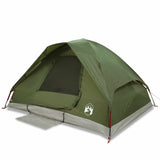 Camping Tent Dome 4-Person Olive Green Waterproof 4009642