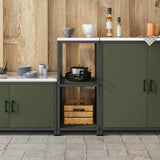 Kitchen Storage HATTEM Olive Green 40 x 50 x 92 cm Steel 874971