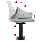 Boat Seat with Pedestal Height Adjustable 360&deg Rotatable 3294953