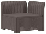 3-Seater Garden Sofa Rattan Look PP Light Grey 3443817