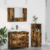 Bathroom Furniture Set with Drawer with Shelf 3 pcs Smoked Oak 3393028