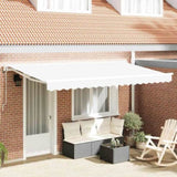 Retractable Awning White 400 x 200 cm Polyester and Metal 3329866