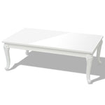 ZNTS Coffee Table 115x65x42 cm High Gloss White 243381