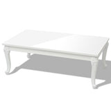 Coffee Table 115x65x42 cm High Gloss White 243381