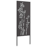 Garden Privacy Screen Black 50 x 140 cm Cold-rolled steel 876294