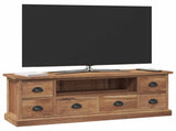TV Stand with Drawer Natural 110 x 30 x 40 cm Solid Teak Wood 42017955