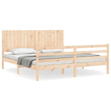 Bed Frame without Mattress Super King Size Solid Wood 3194781