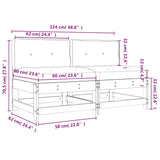 Middle Sofas with Cushions 2 pcs Solid Wood Pine 825576