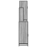 ZNTS 4 Piece Bathroom Furniture Set Grey Sonoma Engineered Wood 3301208