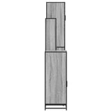 ZNTS 4 Piece Bathroom Furniture Set Grey Sonoma Engineered Wood 3301208