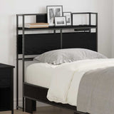 Storage Headboard with Shelf Black oak 100 cm Engineered wood 859625