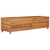 Raised Bed 150x40x38 cm Recycled Teak Wood and Steel 47423