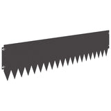 Lawn Edging 20 pcs 103 x 25 cm Steel Black 8008491