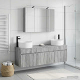 Bathroom Cabinet Set 4 pcs Grey Sonoma Engineered Wood 3406660