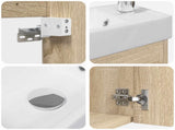 Bathroom Vanity Unit with Tap Sonoma Oak 40.5 x 22.5 x 62 cm 889523