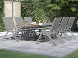 Garden Dining Set Grey Solid acacia wood Standard Extendable 3079649