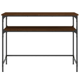 Console Table Brown Oak 100x35.5x75 cm Engineered Wood 834049
