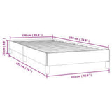 Bed Frame without Mattress Light Grey 100x190 cm Twin Velvet 347000