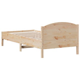 Bed Frame without Mattress 100x200 cm Solid Wood Pine 842614