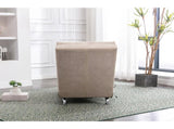 GOMYWAY Fabric Relaxation Chaise Lounge Chair, Full Body Support Fixed Recliner Sofa with Gentle W2678P389544