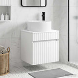 Wall-mounted Sink Vanity High Gloss White 49 x 44.5 x 65.5 cm 890626