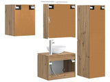 Bathroom Cabinet Set 5 pcs Artisan Oak 50 x 14.5 x 70 cm 3407294
