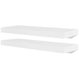 Floating Wall Display Shelves Book/DVD Storage White MDF 2 pcs 242183