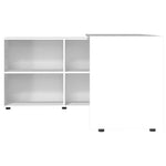 ZNTS Corner Desk High Gloss White Engineered Wood 342661