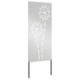 Garden Privacy Screen Silver 50 x 140 cm Galvanised steel 876285