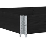 Garden Planter Black 150x100 cm Solid Wood Pine 3295416