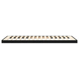 Floor Bed Frame Black Oak 75 x 190 cm Engineered Wood 893517